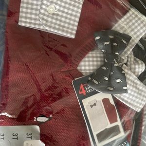 4 pc kids sweater vest set